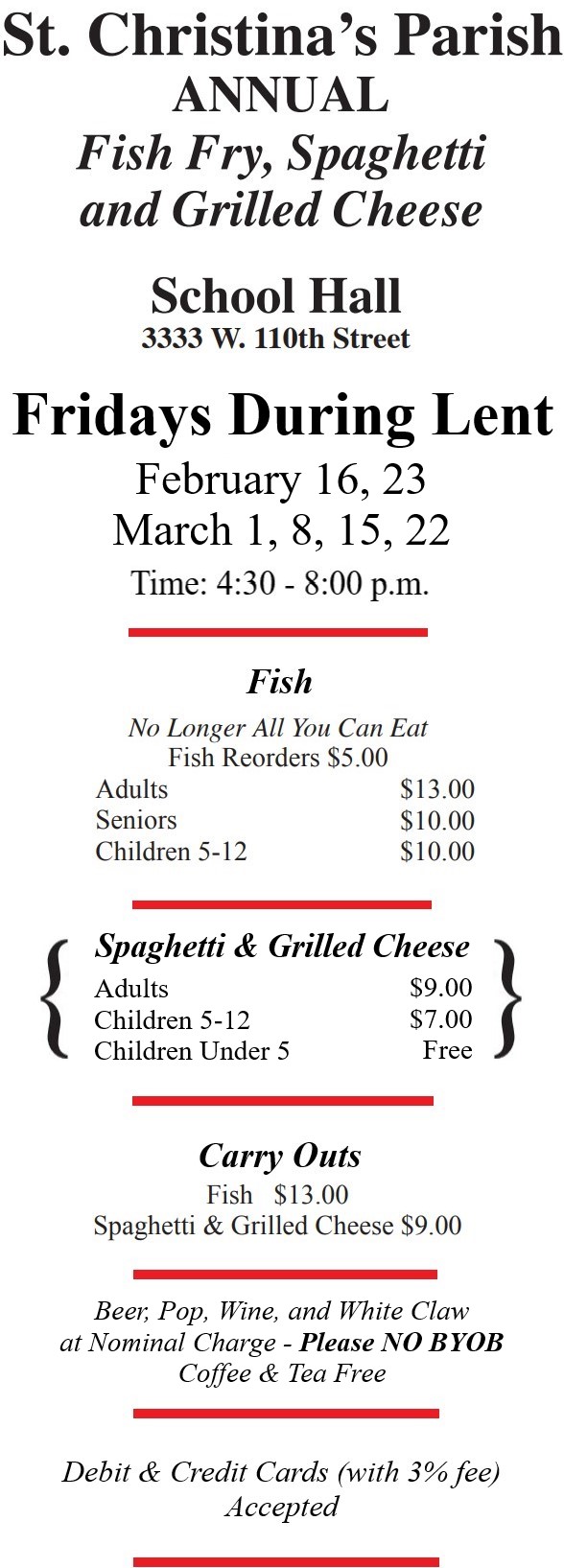 Fish Fry at Saint Christina Parish